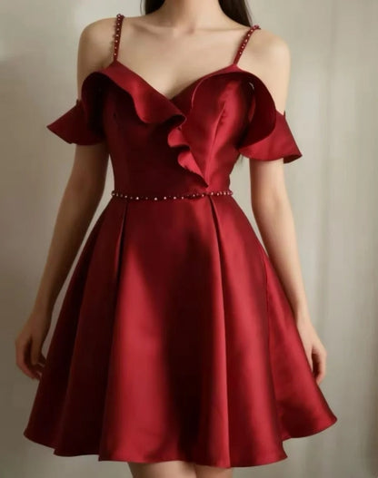 Sweetheart Satin Lace Up A-Line Long Evening Dress F0272