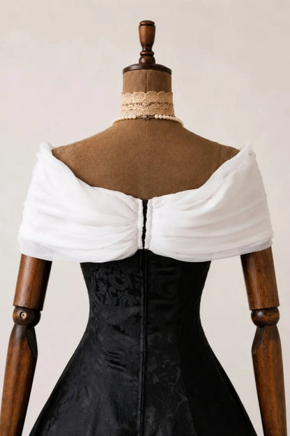 Off‑Shoulder Short Homecoming Dress, 3D Flower Contrast Formal Party Dress F0122
