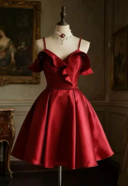 Sweetheart Satin Lace Up A-Line Long Evening Dress F0272