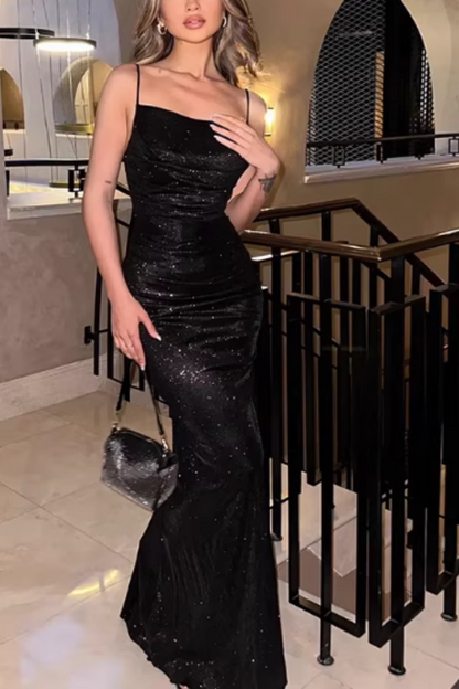 Glitzerndes, trägerloses Bodycon-Kleid, Abendkleid zum Geburtstag FD029
